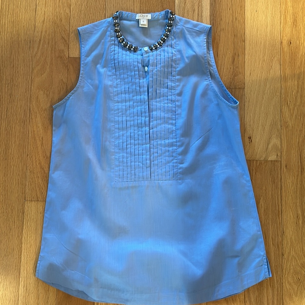 J.Crew Sleeveless Bejeweled Top Size 0 - Picture 5 of 5